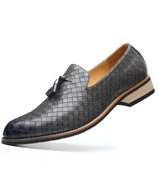 Men’s Tassel Leather Loafers Grey