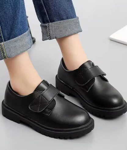 Boys’ Slip On Patent Leather Loafers Deep Black