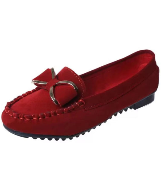 Women’s Slip On Patent Leather Loafers Vermilion Red