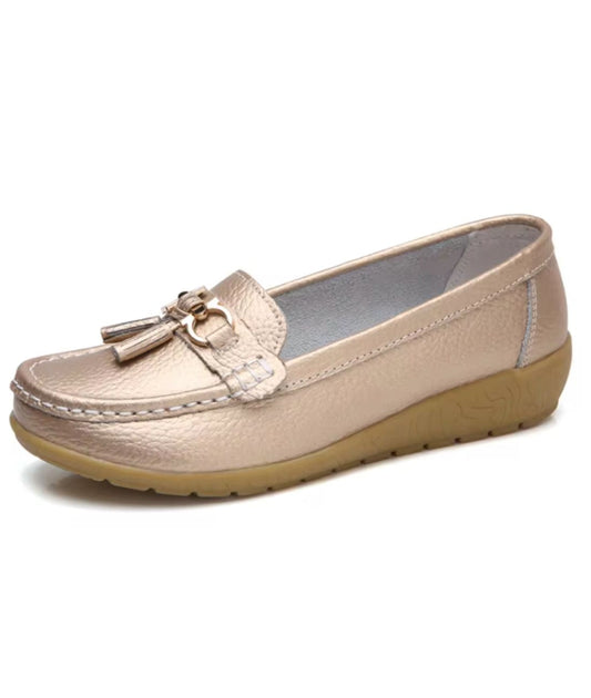 Women’s Tassel Patent Leather Loafers Fuchsia
