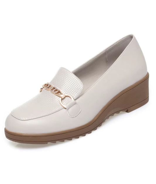 Women’s Low Heel Suede Loafers Grey