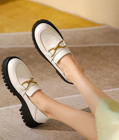 Women’s Horsebit Patent Leather Loafers Off White