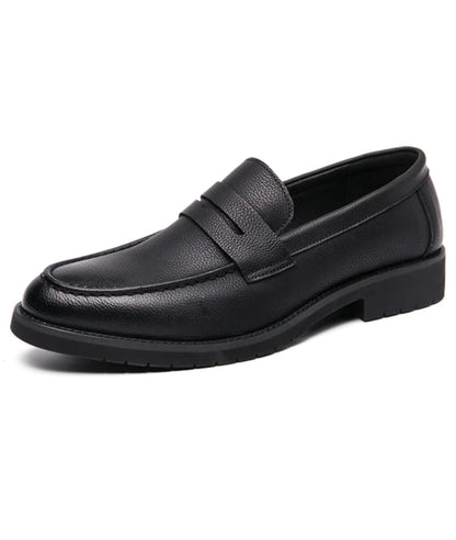 Men’s Penny Patent Leather Toe Loafers Deep Black