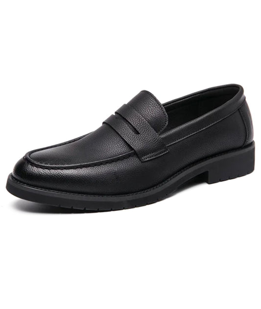 Men’s Penny Patent Leather Toe Loafers Deep Black