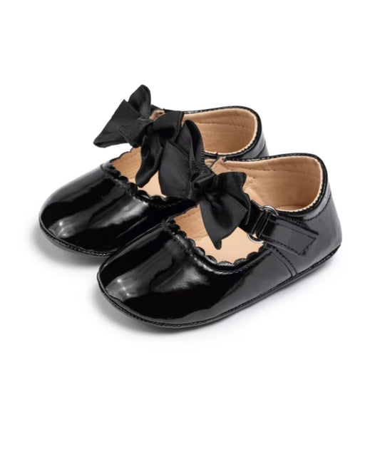 Baby Slip On Patent Leather Loafers Deep Black