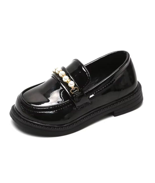 Women’s Slip On Patent Leather Loafers Deep Black