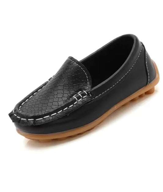 Men’s Slip On Patent Leather Loafers Deep Black