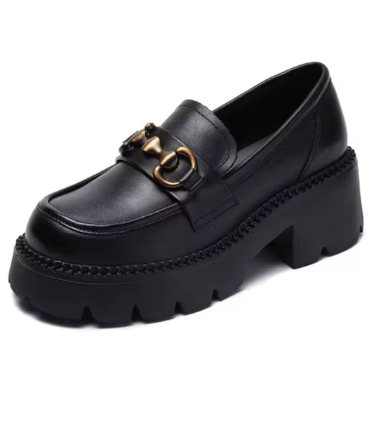 Women’s Horsebit Leather Loafers Deep Black