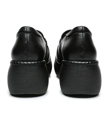 Women’s Slip On Patent Leather Loafers Deep Black