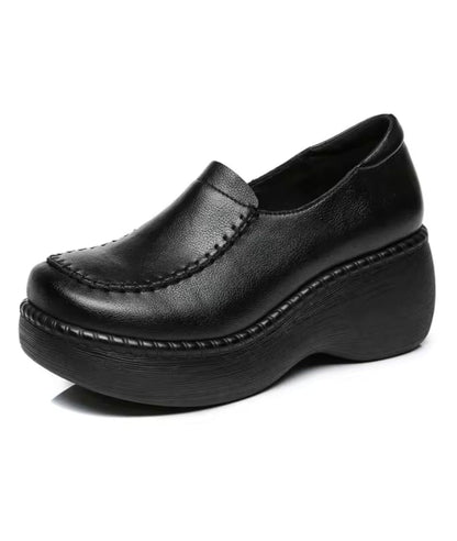 Women’s Slip On Patent Leather Loafers Deep Black