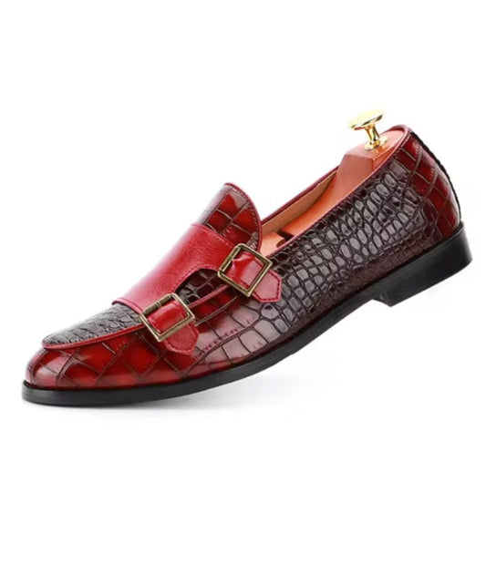 Men’s Patent Leather Loafers Cognac Brown