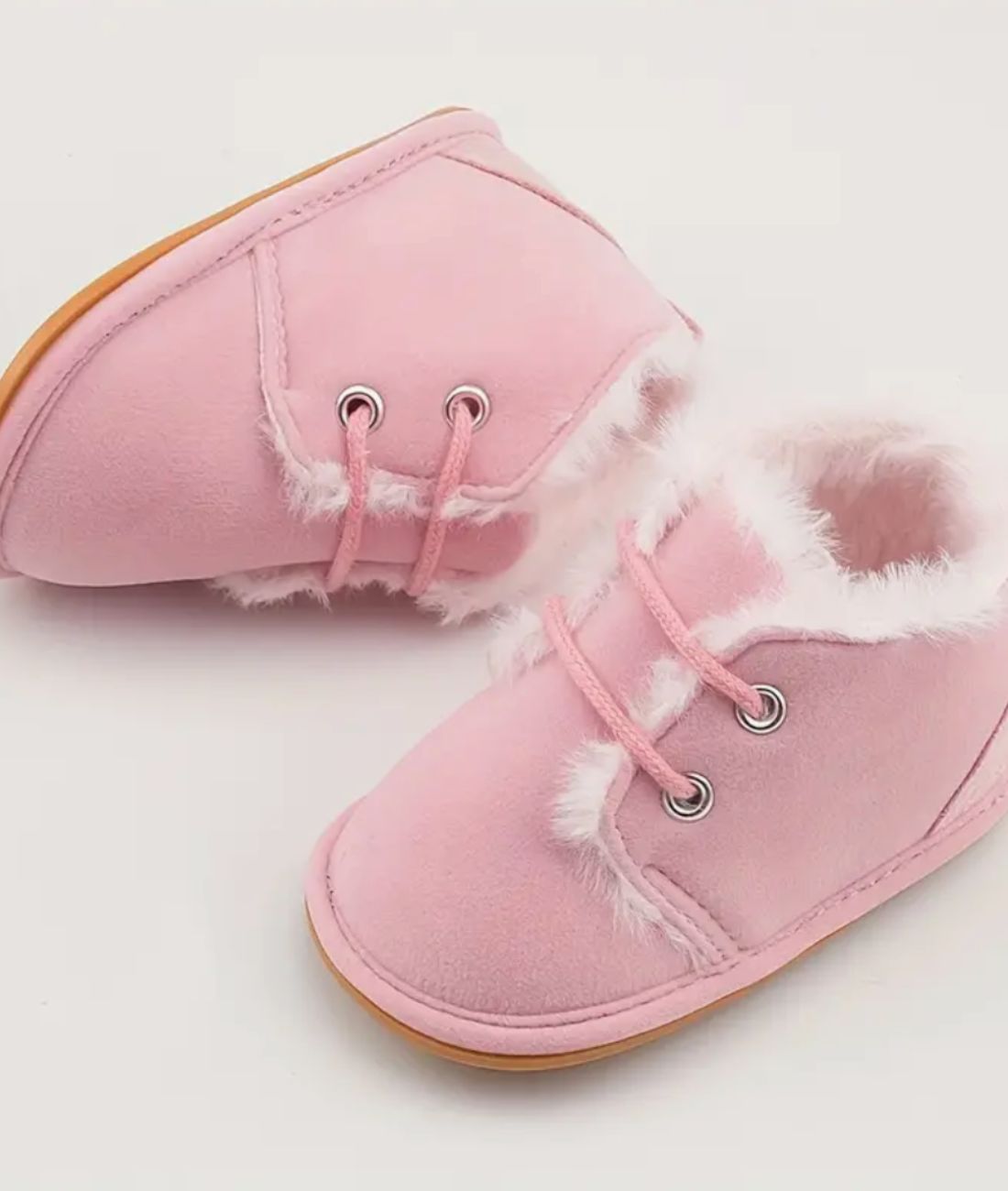 Baby Lace Up Suede Loafers Fuchsia