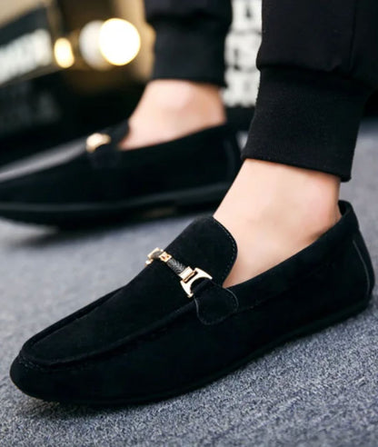 Women’s Slip On Suede Loafers Deep Black
