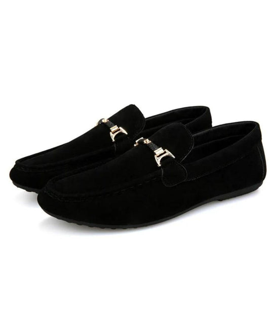 Women’s Slip On Suede Loafers Deep Black