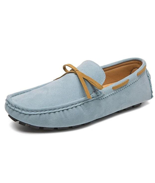 Men’s Lace Up Suede Loafers Blue