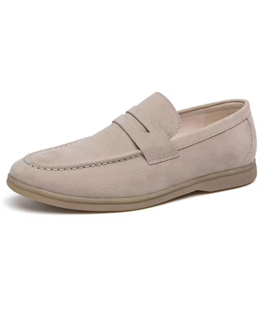 Women’s Penny Suede Loafers Sand Beige