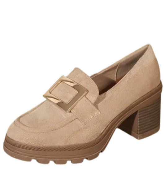 Women’s Chunky Suede Loafers Sand Beige