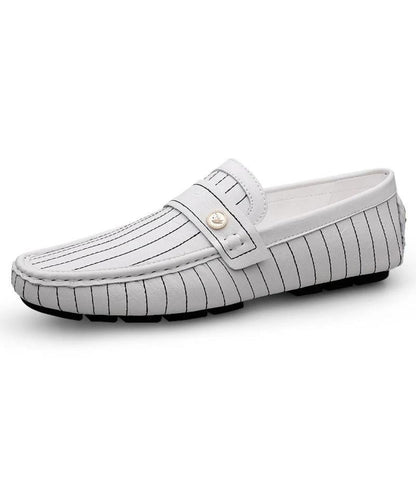 Men’s Penny Patent Leather Loafers Off White