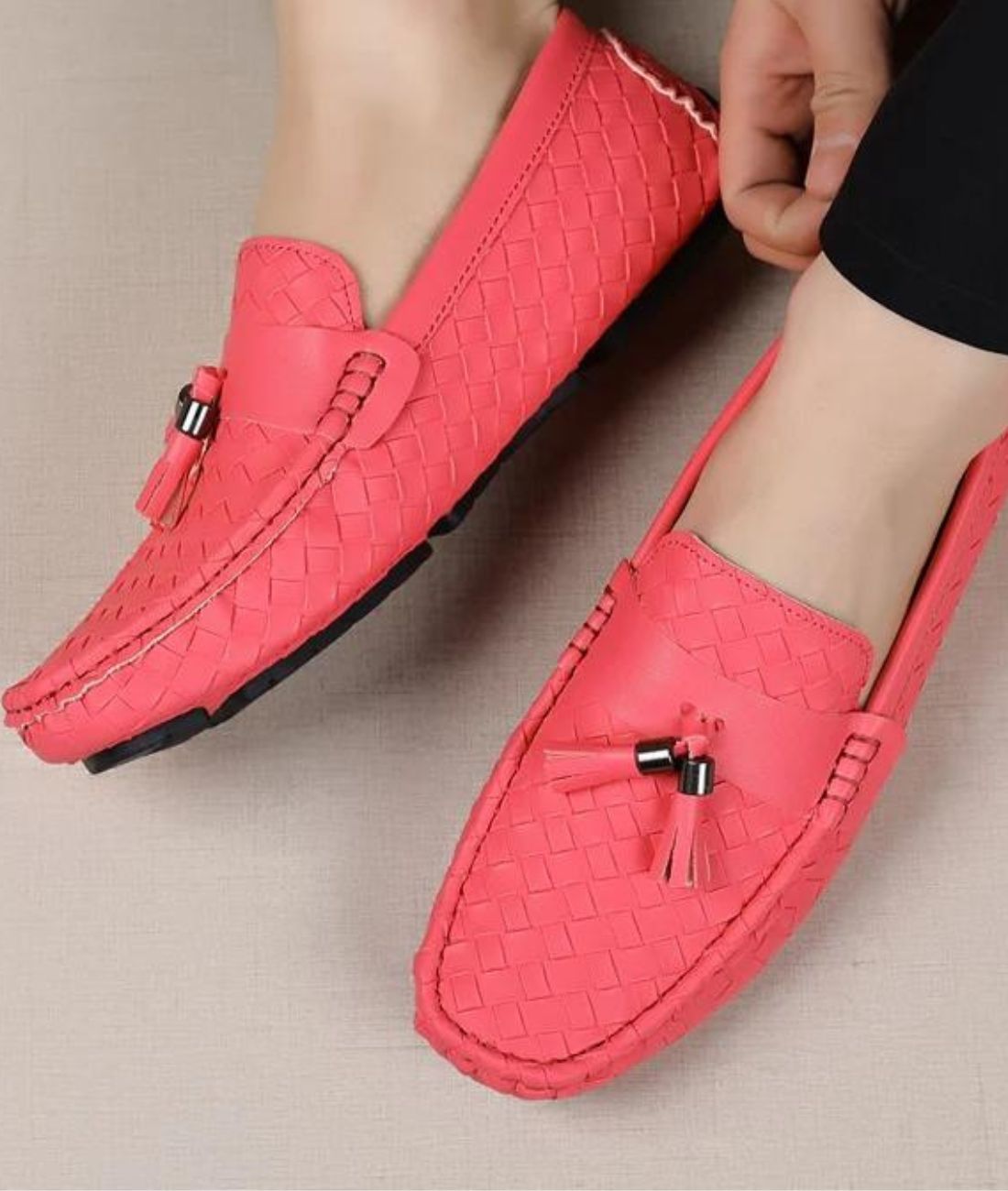 Women’s Tassel Leather Loafers Fuchsia