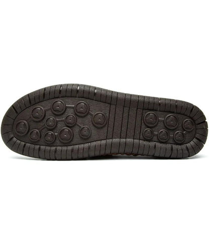 Men’s Slip On Leather Loafers Coffee Brown