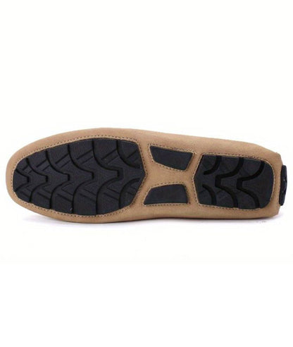Men’s Driving Suede Loafers Sand Beige