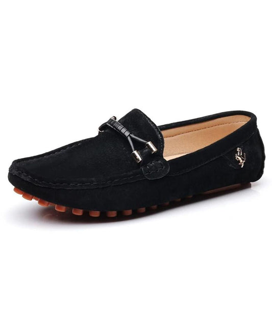 Men’s Slip On Patent Leather Loafers Deep Black