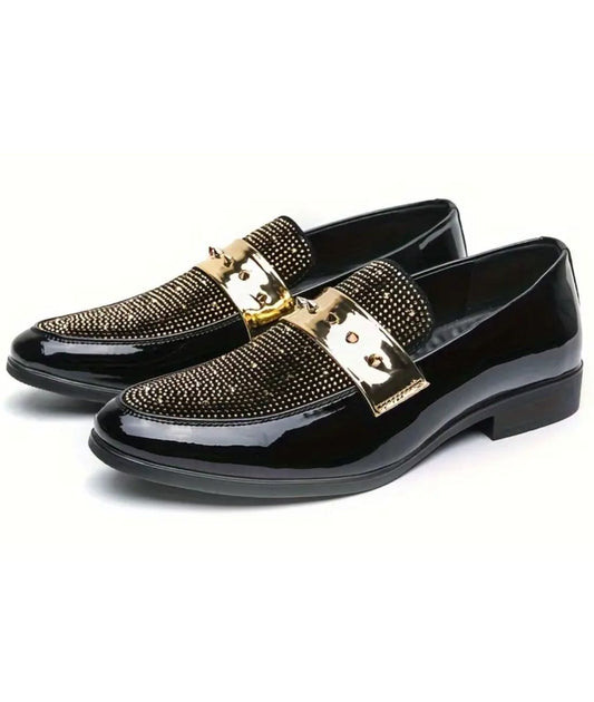 Women’s Slip On Patent Leather Loafers Deep Black