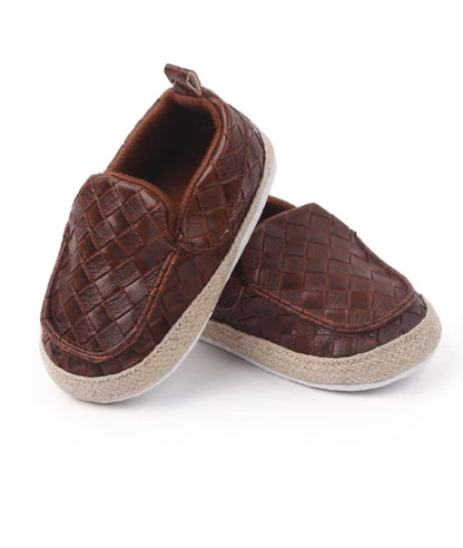 Baby Slip On Patent Leather Loafers Coffee Brown
