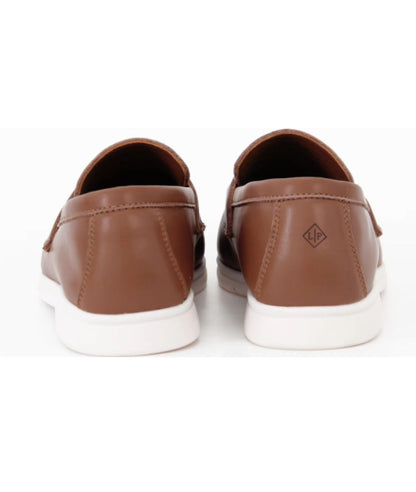 Men’s Tassel Leather Loafers Coffee Brown