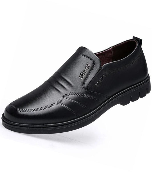 Men’s Slip On Leather Loafers Deep Black