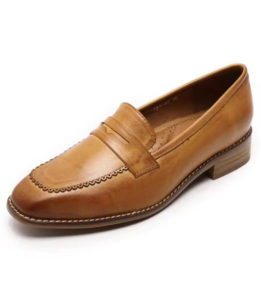 Women’s Penny Patent Leather Loafers Sand Beige