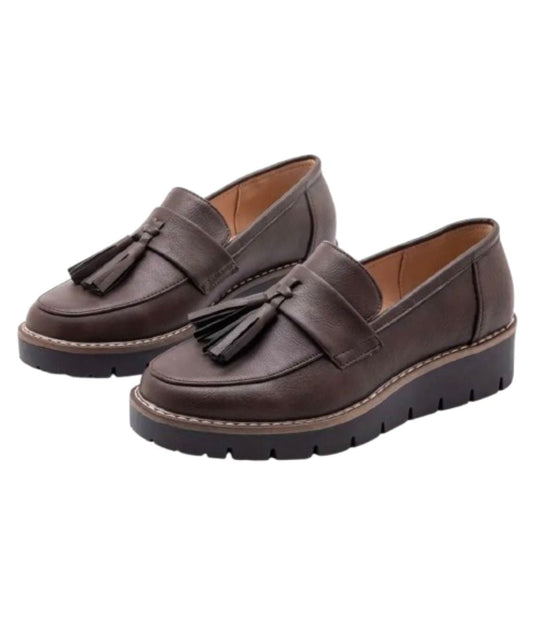 Men’s Tassel Suede Loafers Cognac Brown