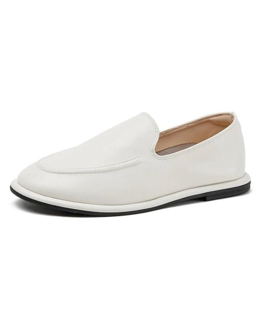 Women’s Slip On Patent Leather Loafers Off White