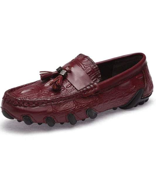 Women’s Tassel Patent Leather Loafers Vermilion Red
