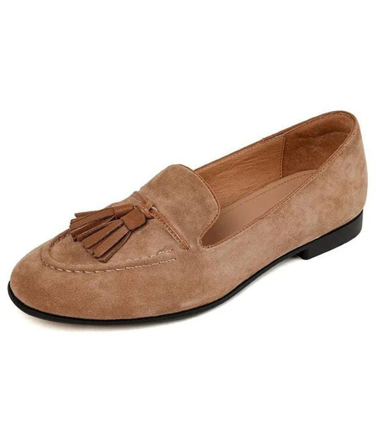 Men’s Tassel Suede Loafers Coffee Brown