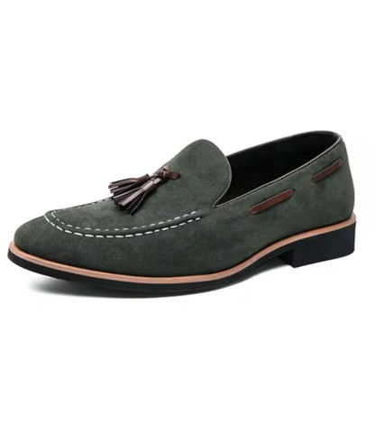 Men’s Tassel Suede Loafers Navy
