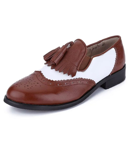 Men’s Tassel Suede Loafers Cognac Brown