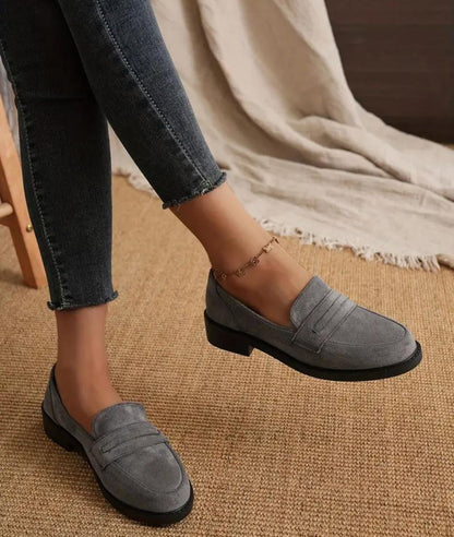 Men’s Slip On Suede Loafers Grey