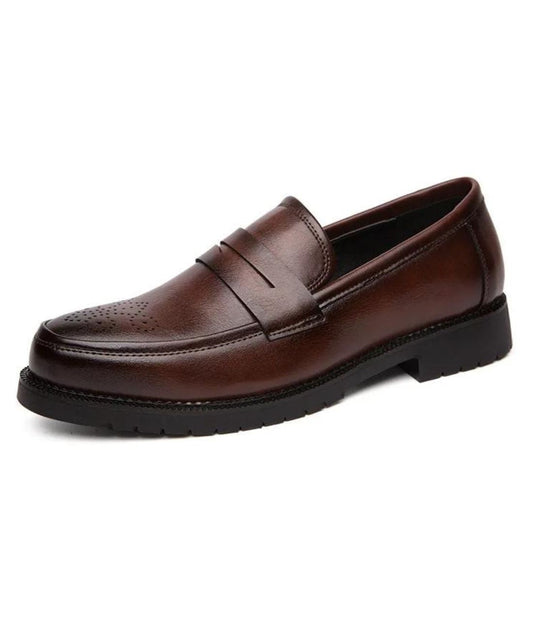Men’s Penny Leather Loafers Coffee Brown