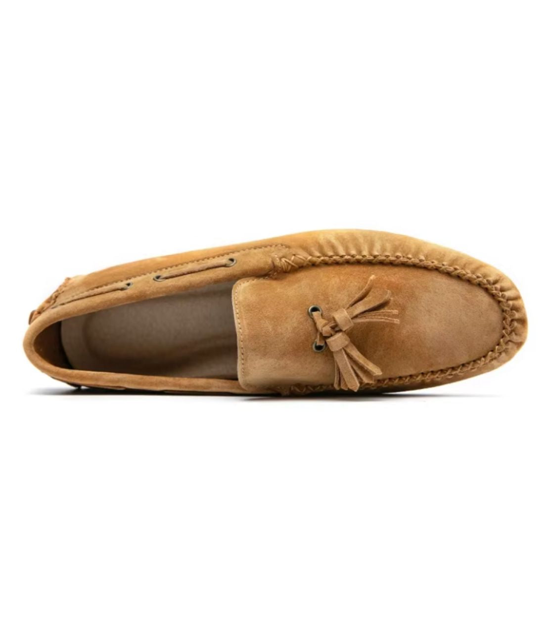 Men’s Tassel Suede Loafers Camel