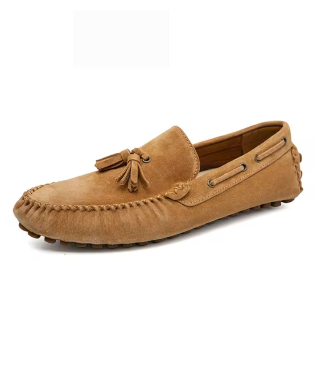 Men’s Tassel Suede Loafers Camel
