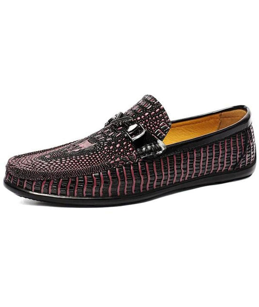 Men’s Slip On Patent Leather Loafers Deep Black