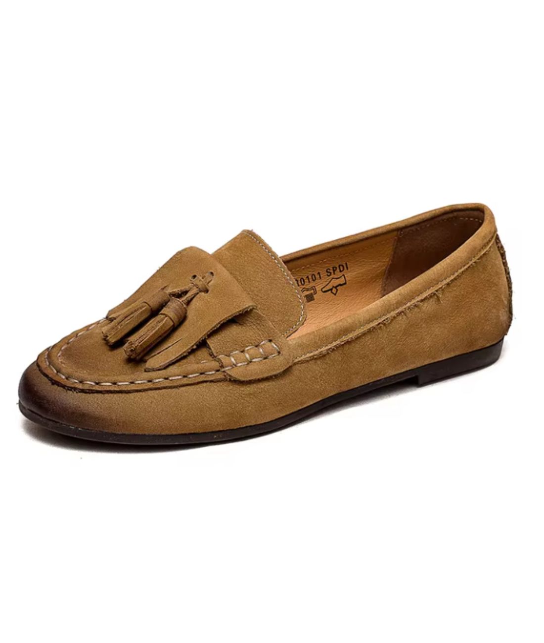 Men’s Tassel Suede Loafers Camel
