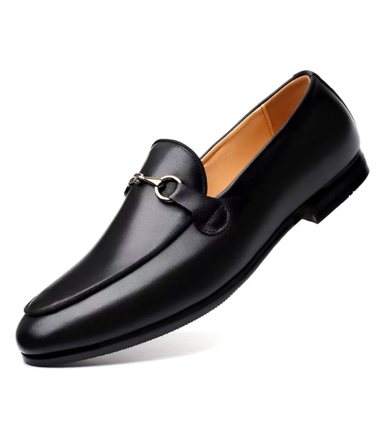 Men’s Horsebit Leather Loafers Deep Black