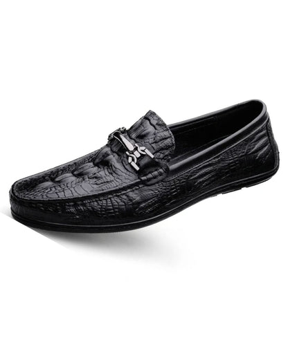 Men’s Platform Leather Loafers Deep Black