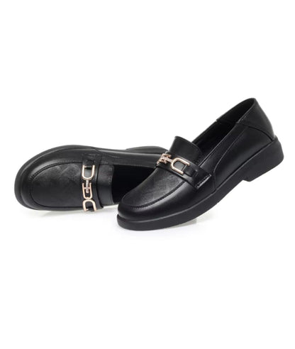 Women’s Slip On Patent Leather Loafers Deep Black