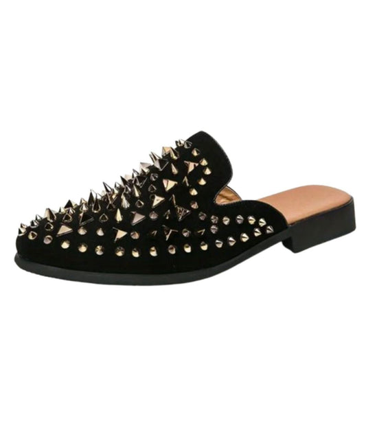 Women’s Patent Leather Mules Loafers Deep Black