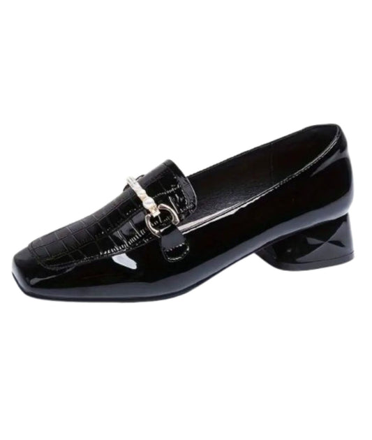 Women’s Horsebit Patent Leather Loafers Deep Black