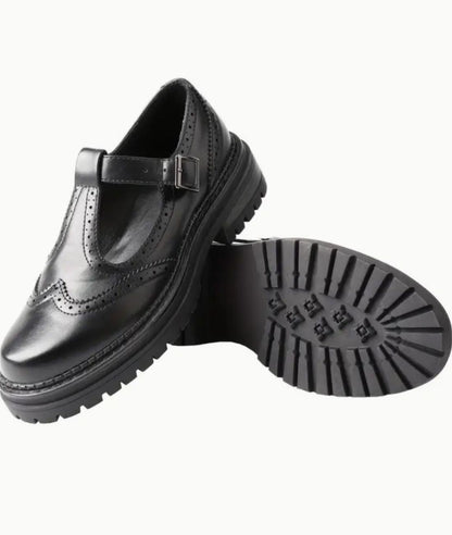 Women’s Chunky Patent Leather Loafers Deep Black