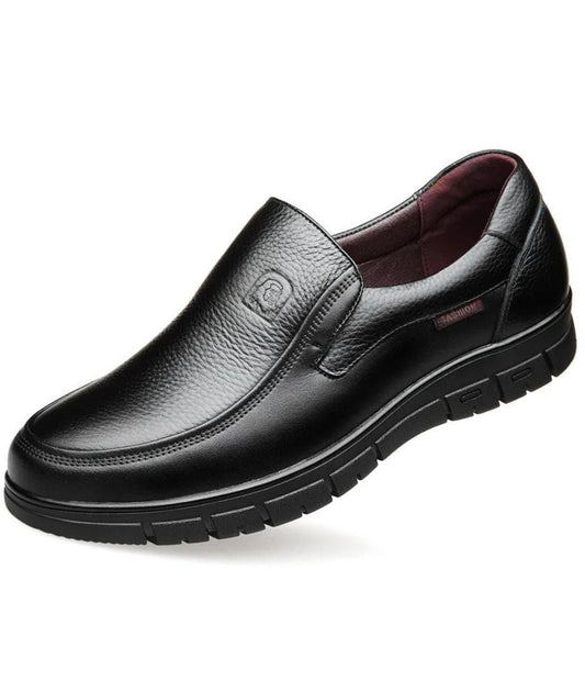 Men’s Slip On Patent Leather Loafers Deep Black